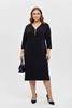 Picture of CURVY GIRL SLIMMING BLACK DRESS WITH ZIP NECKLINE
